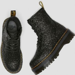 Dr. Marten's Jadon Black Glitter Platform Boot